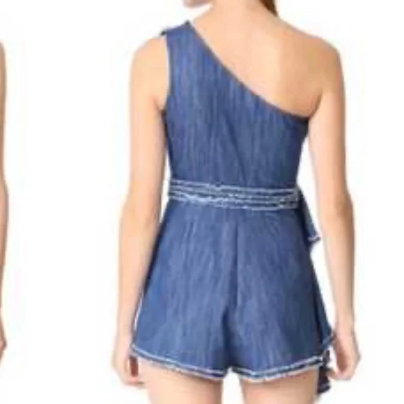 Alexis Denim One-Shoulder Jumpsuit - Picture 2 of 8